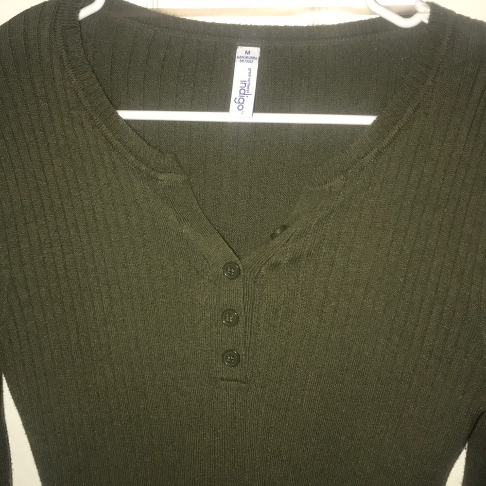 Long Sleeve Ribbed Shirt - Picture 2 of 4